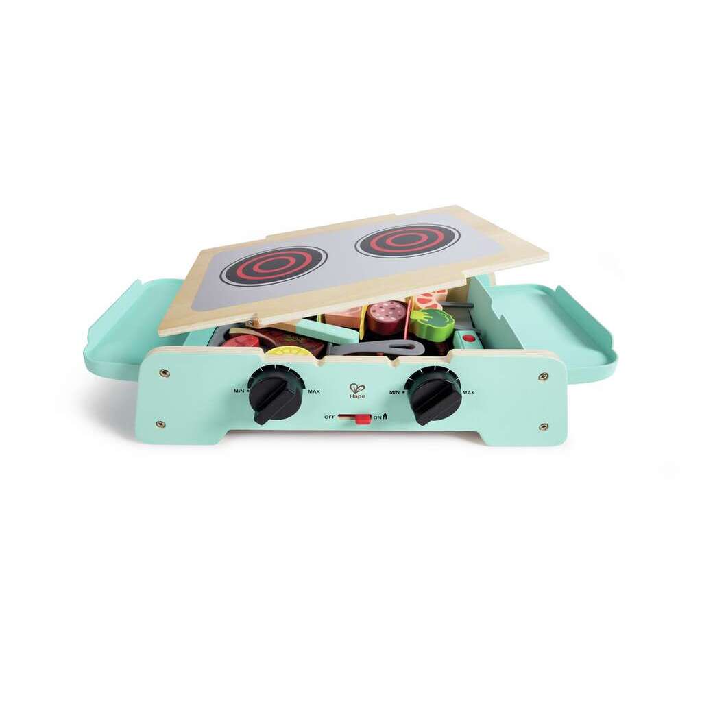 Grill mit gusseiserner Pfanne