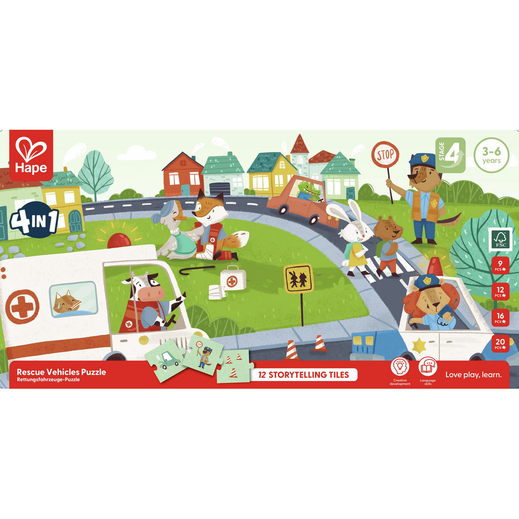 Rettungsfahrzeuge-Puzzle