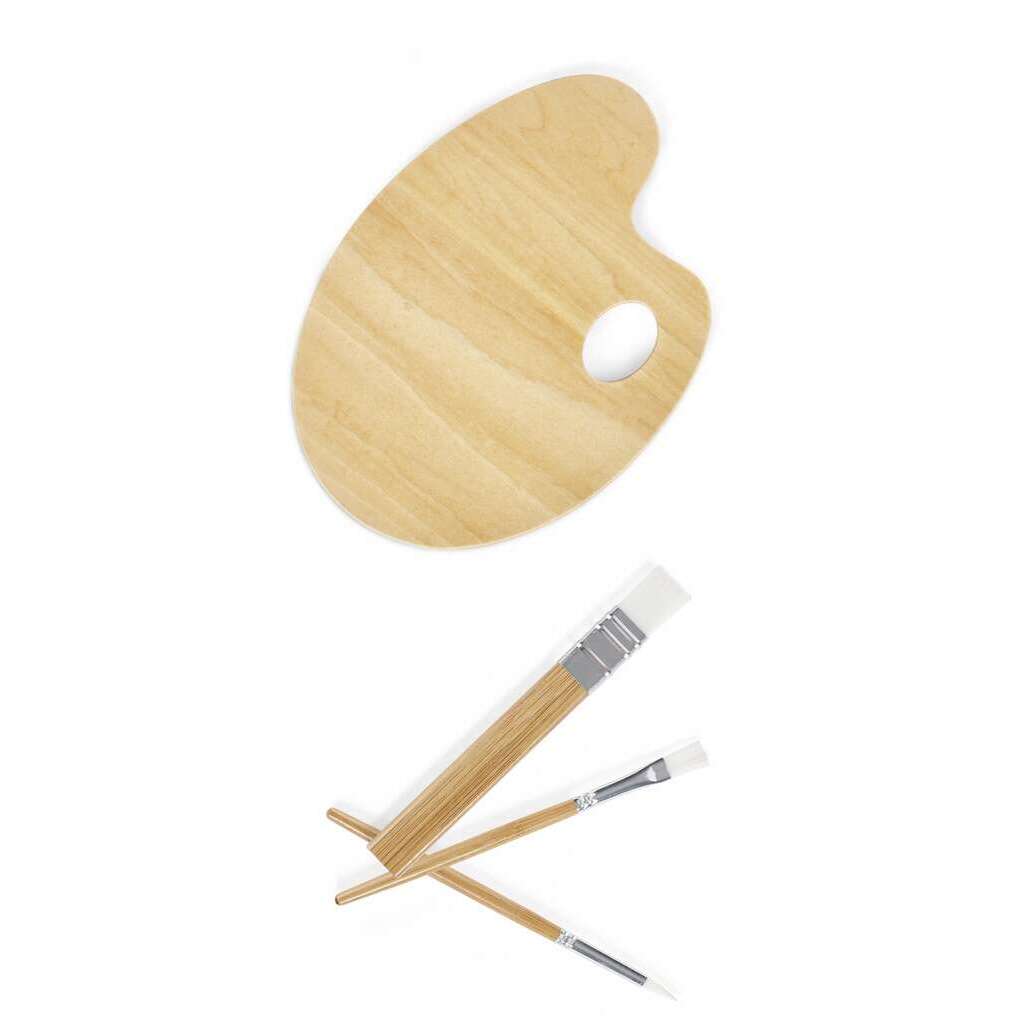 Malpaletten- und Pinsel-Set