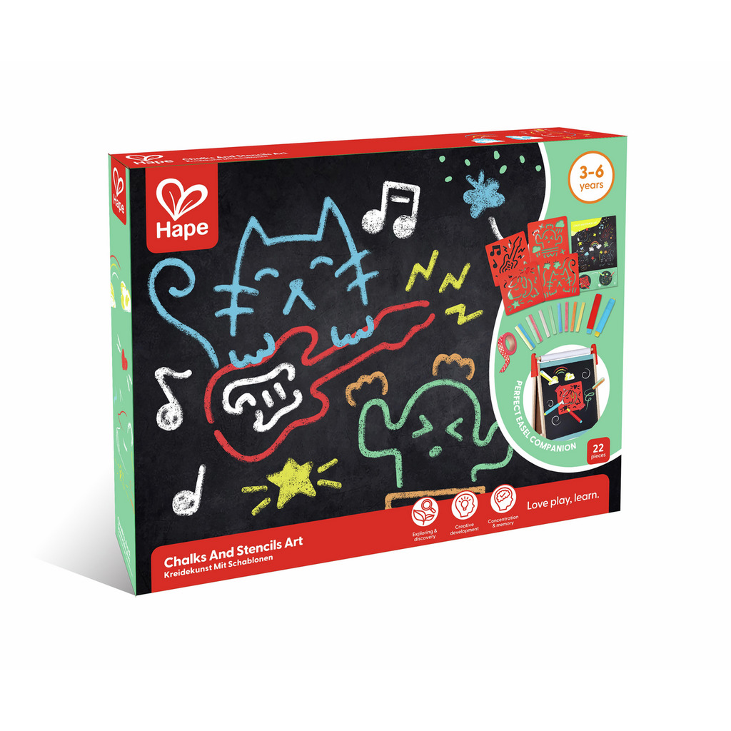 Kreidekunst mit Schablone