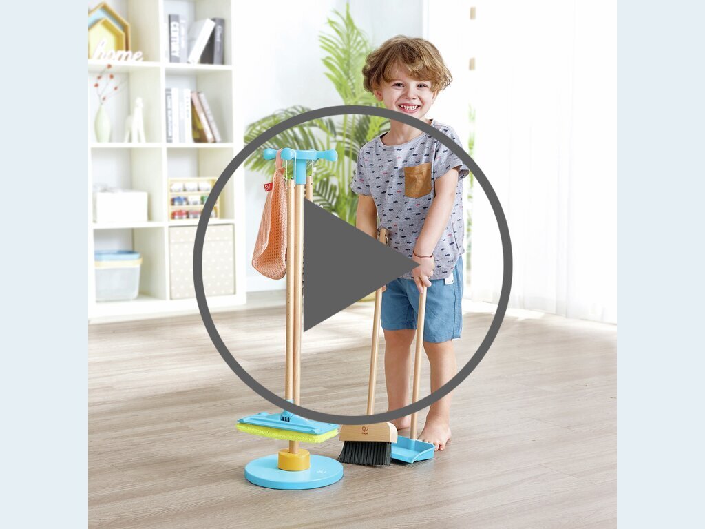 Spielzeug-Putzset mit Ordnungsständer