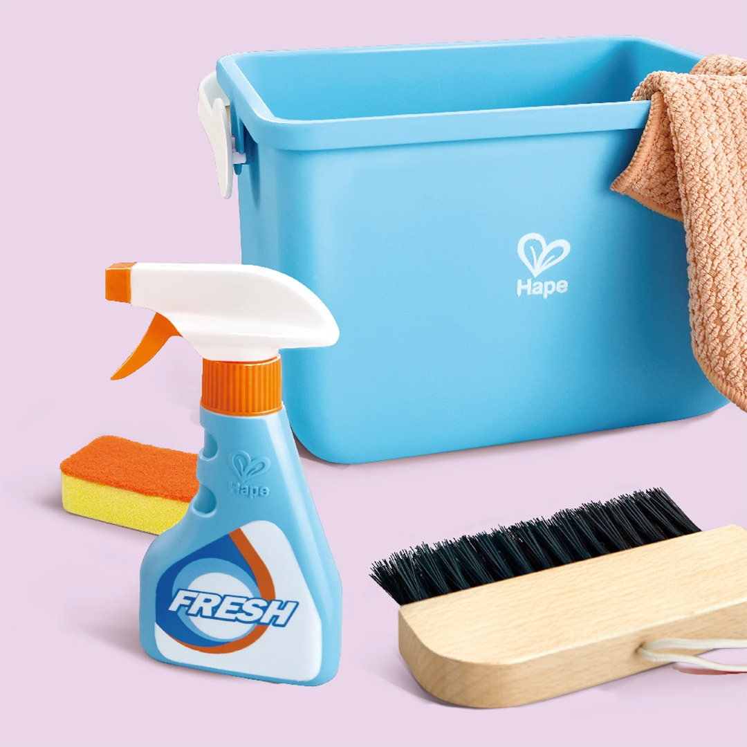 Spielzeug-Putzset mit Eimer