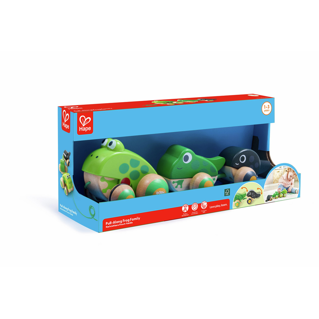 Nachziehbare Frosch-Familie