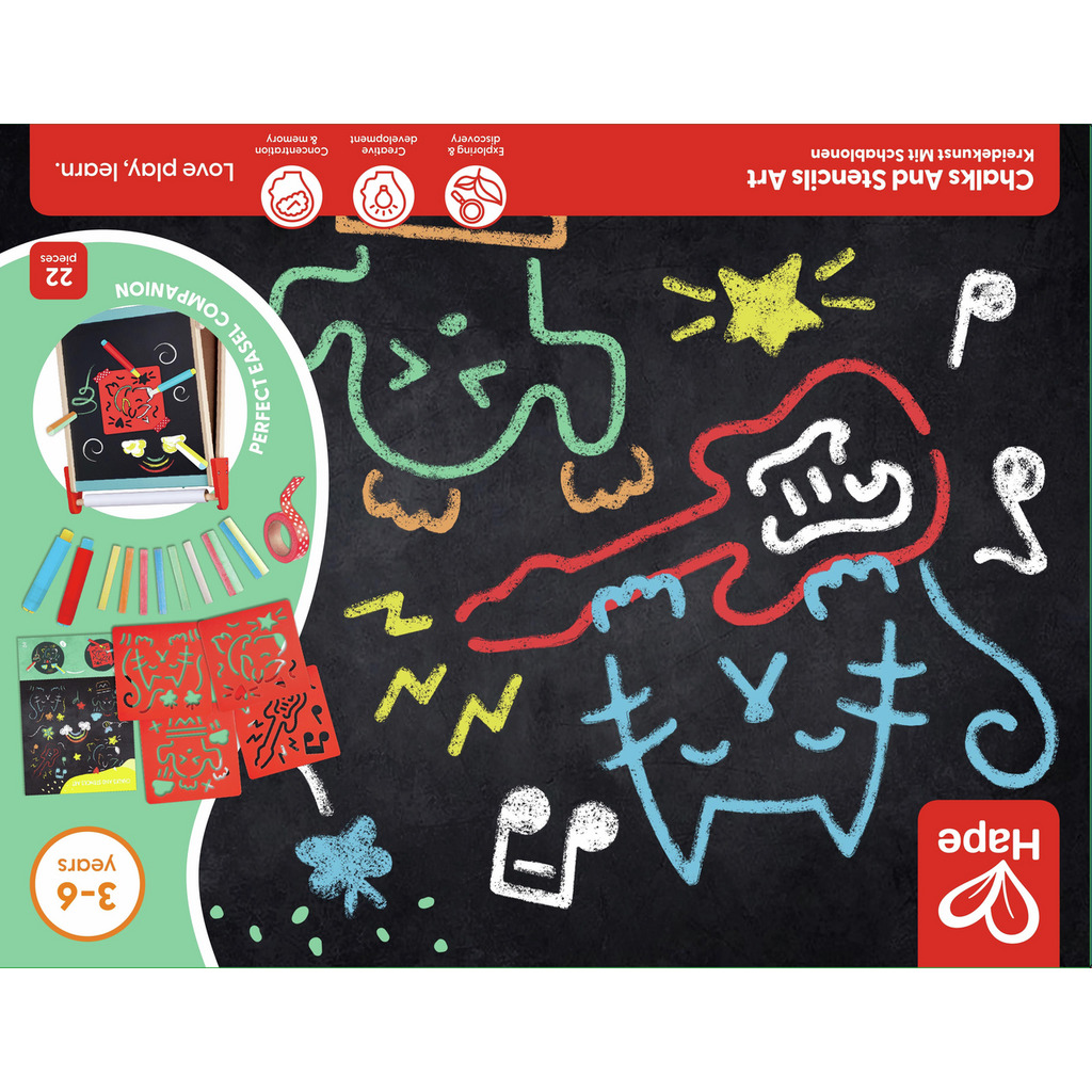 Kreidekunst mit Schablone