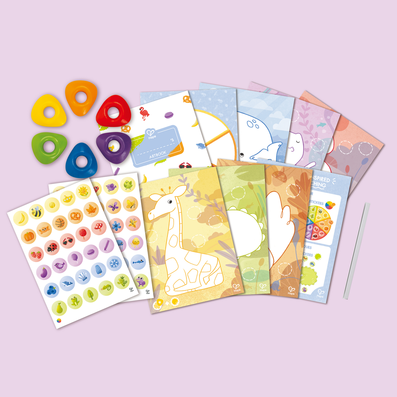 Kreativset mit Wachsmalern