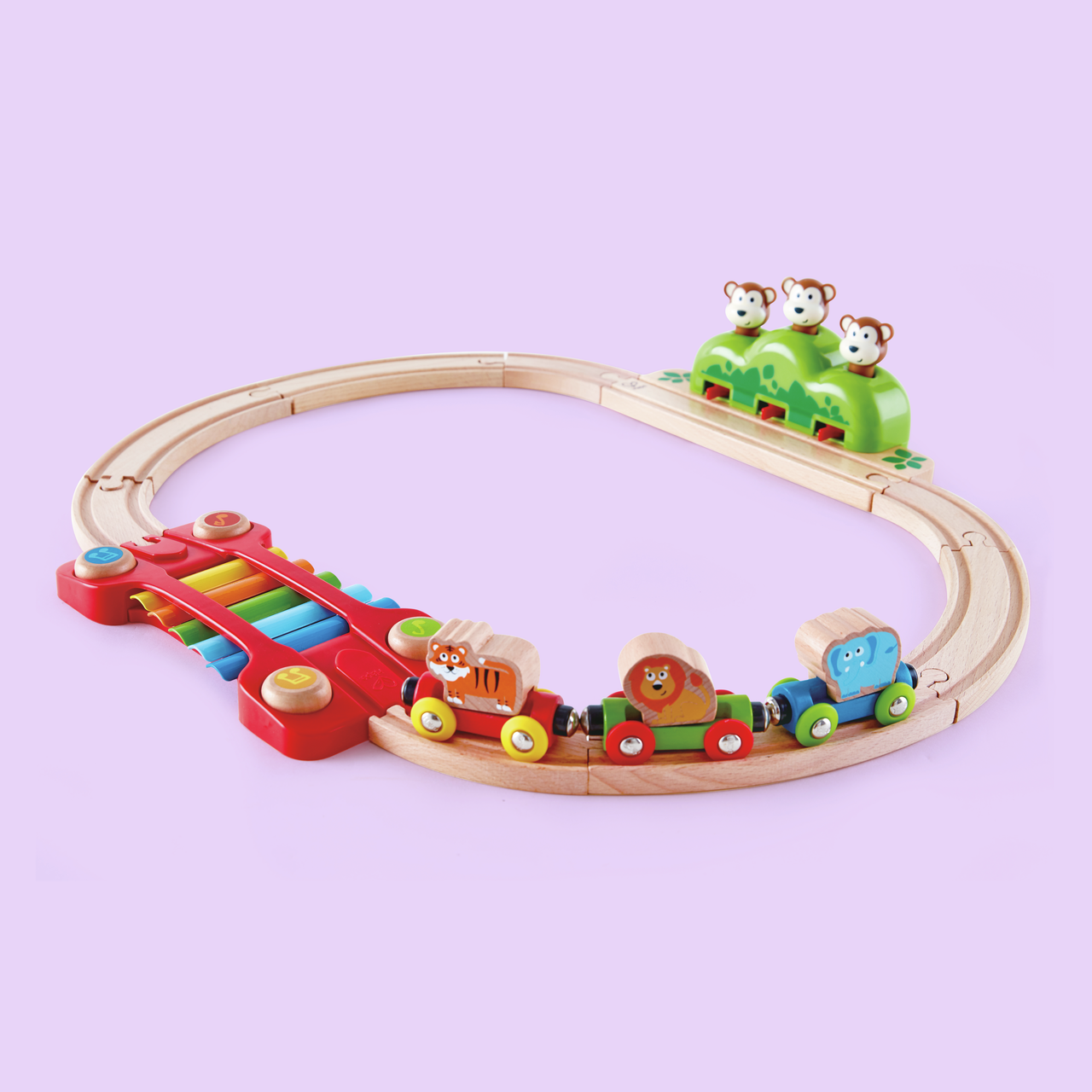Kleines Tier-Eisenbahnset 