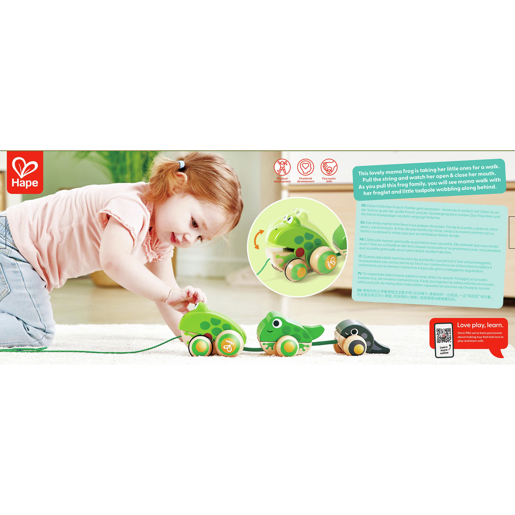 Nachziehbare Frosch-Familie