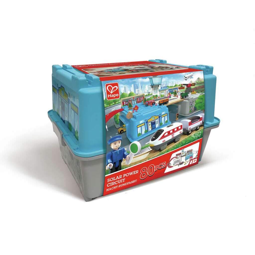 Großstadtlandschaft Eisenbahn in Aufbewahrungsbox