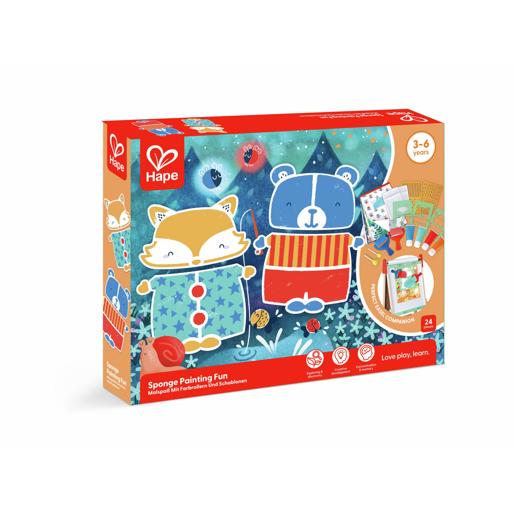 Malspaß mit Farbrollern und Schablonen