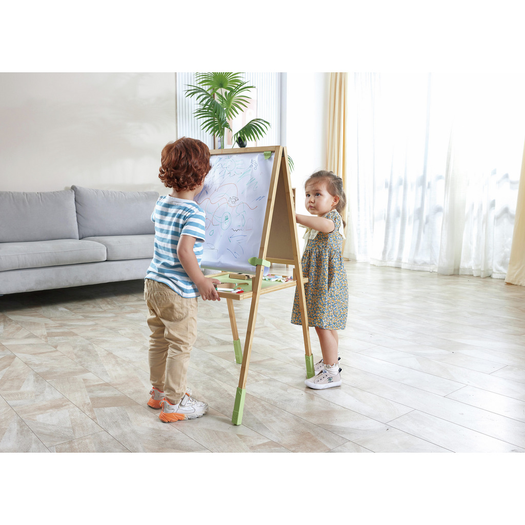 Höhenverstellbare Multifunktions-Staffelei aus Bambus