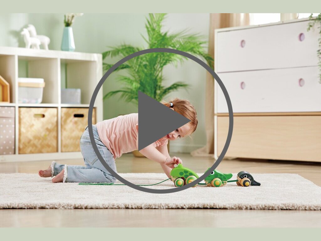 Nachziehbare Frosch-Familie