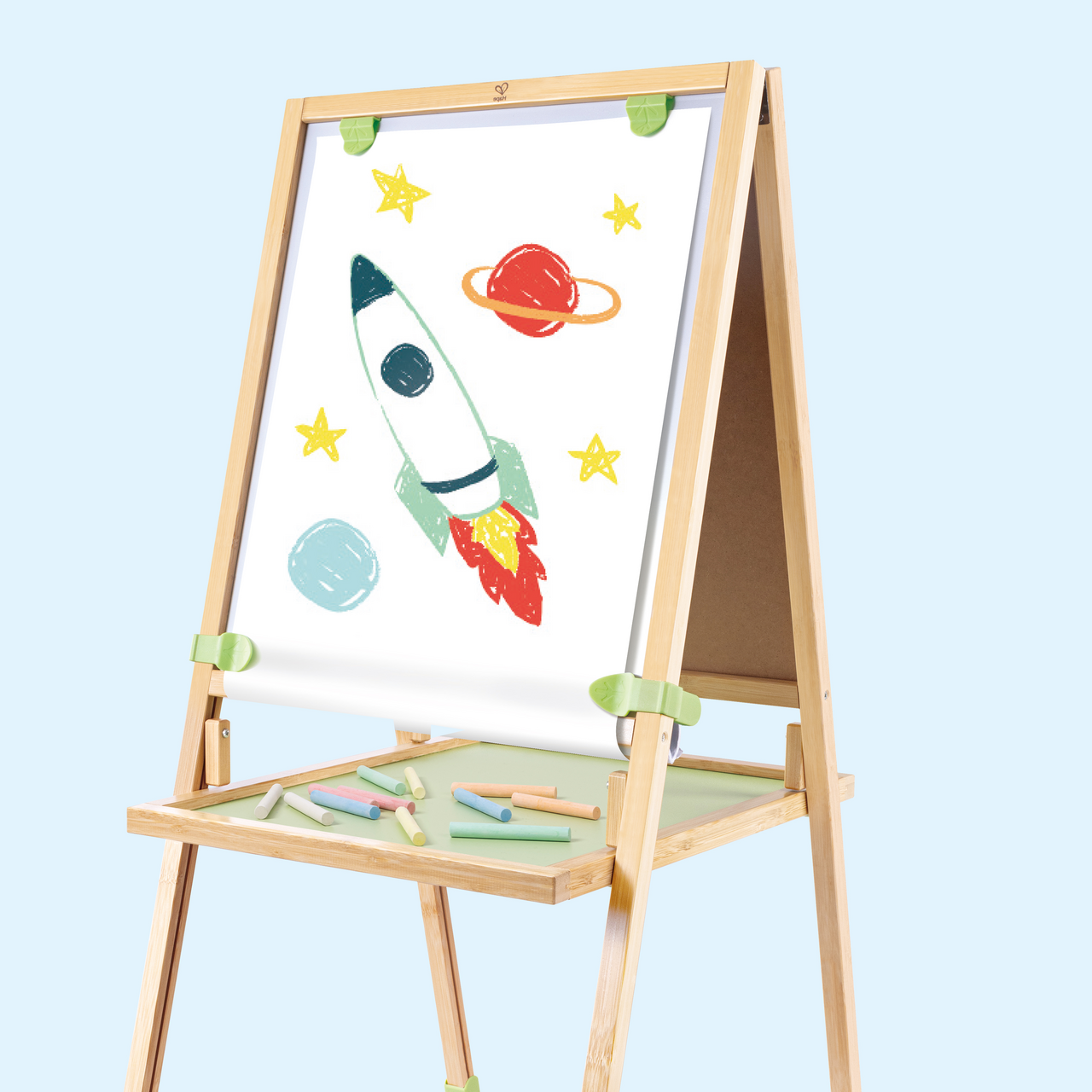 Höhenverstellbare Multifunktions-Staffelei aus Bambus